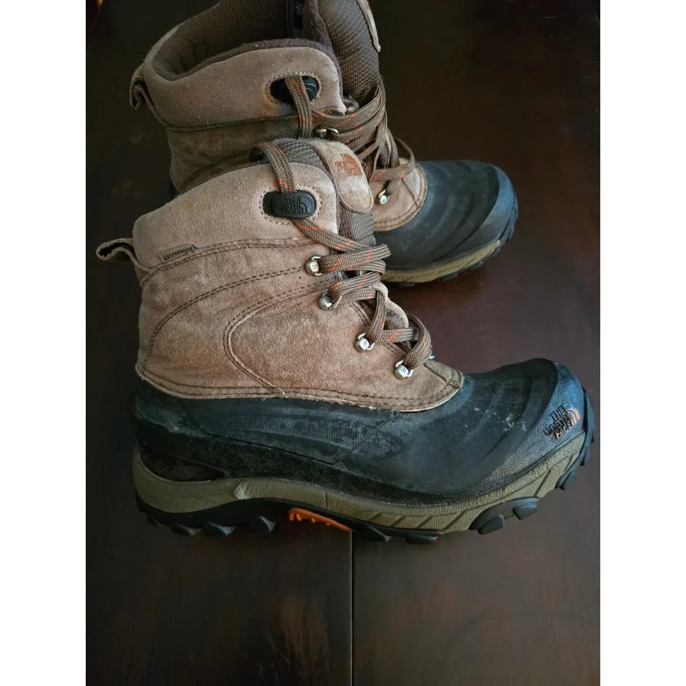 The North Face Chilkat II Mens Brown Waterproof Heatseeker Winter Boots Size 9